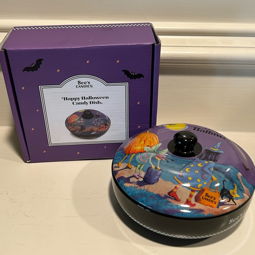 See's Candies Happy Halloween Candy Dish